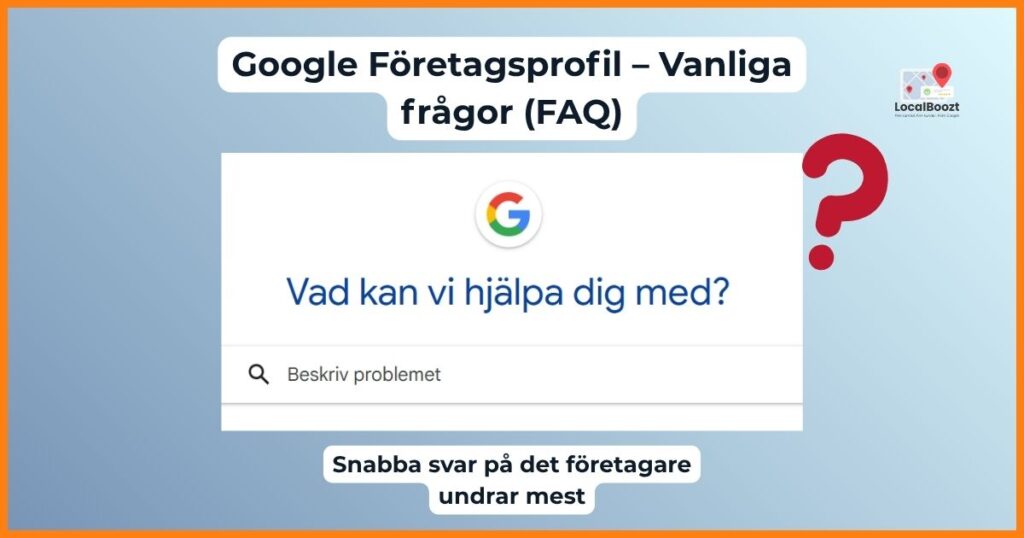 Google-sökfält med frågan ”Vad kan vi hjälpa dig med?”