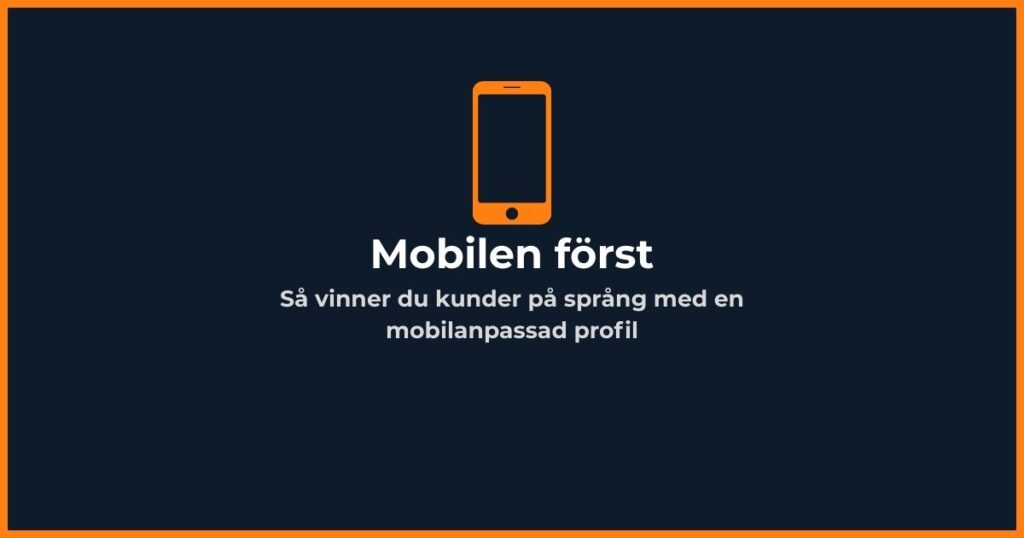 Mobiloptimerad Google Företagsprofil