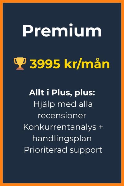 Premium-paket Google Företagsprofil optimering med full support